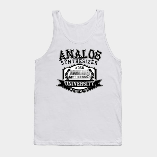 Funny Analog Synthesizer University ADSR College Tank Top by Kuehni